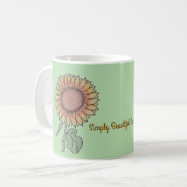 Caneca De Café Bela flor de sol