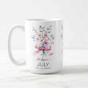 Caneca De Café Bela Flor do Mês de Nascimento/Narciso/Março