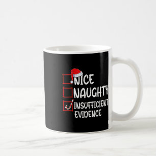 Caneca De Café Bela lista de natal de evidências insuficientes