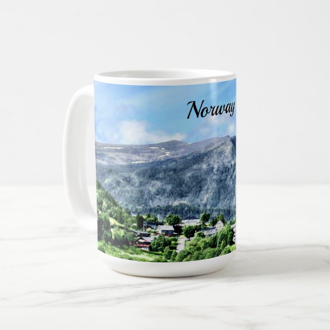 Caneca De Café Bela Noruega,  (Frente Esquerda)