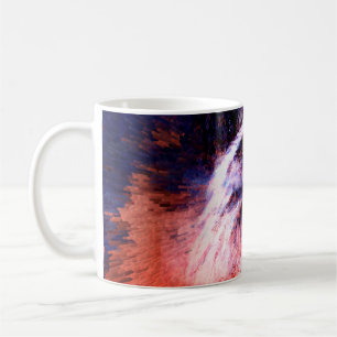 Caneca De Café bela pintura de águia num fundo de abstrato