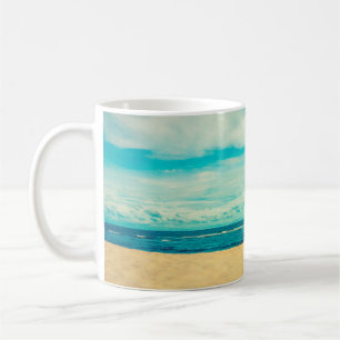 Caneca De Café Bela praia tropical e viagem de paisagem marinha