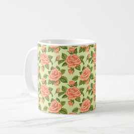 Caneca De Café Bela Primavera Colorida Rústica Rosa Menina
