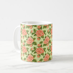 Caneca De Café Bela Primavera Colorida Rústica Rosa Menina