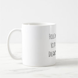 Caneca De Café Bela Senhora de Cabelo Castanho Sonhos Florais de 