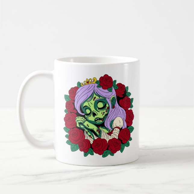 Caneca De Café Bela Sonora Zombie (Esquerda)