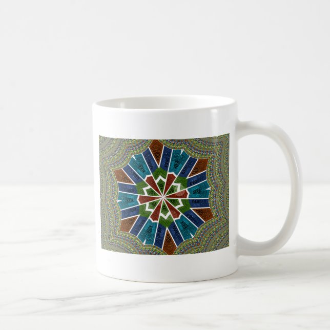 Caneca De Café Bela Tendência Têxtil Asiático Design Impressão (Direita)
