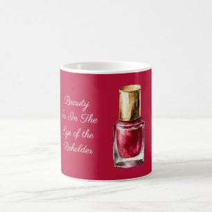 Caneca De Café Bela Unha de Cabelo Vermelho é citação