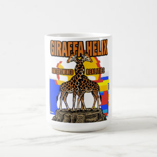 Caneca De Café Belaças Entrelaçadas Giraffa Hélice