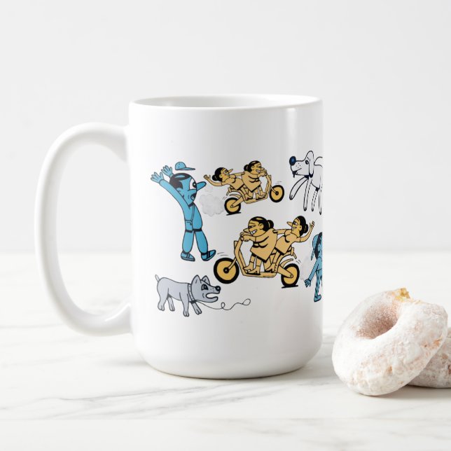 Caneca De Café Belas Cartoons. Camisa T (Com Donut)