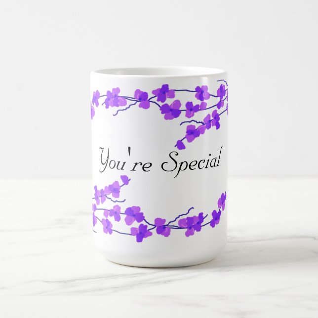 Caneca De Café Belas Flores Roxas - Sua Especial (Centro)
