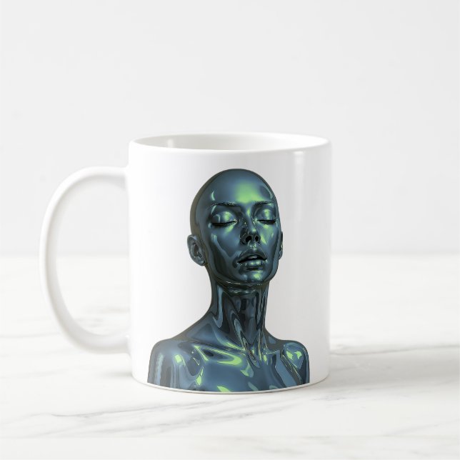 Caneca De Café Beleza Andróide Esmeralda (Esquerda)