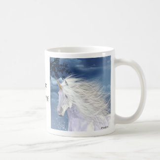 Caneca De Café Beleza do branco do unicórnio