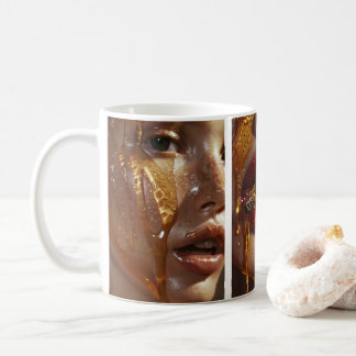 Caneca De Café Beleza do Gotejamento de Mel – Retratos Dourados S