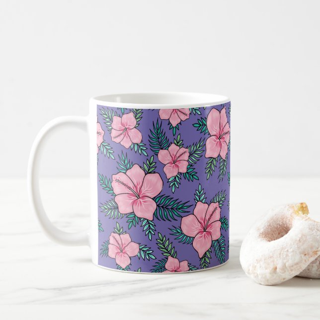 Caneca De Café Beleza do Hibiscus (Com Donut)