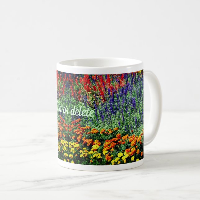 Caneca De Café Beleza do Jardim Flor Personalizada (Frente Esquerda)