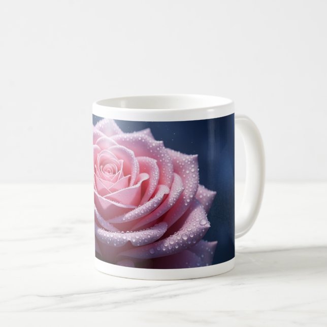 Caneca De Café Beleza Eetérea: A rosa rosa (Frente Esquerda)