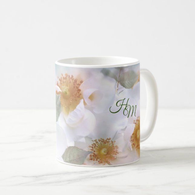 Caneca De Café Beleza Floral (Frente Esquerda)