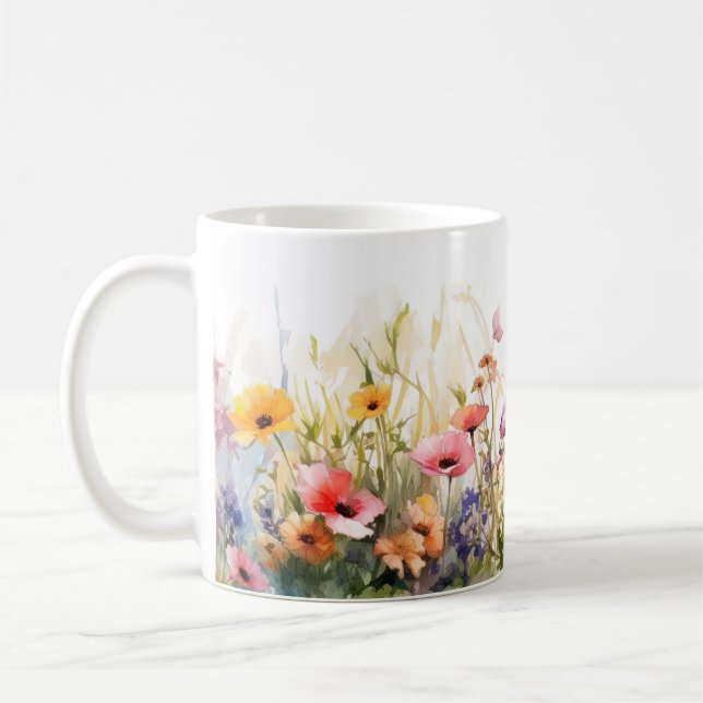 Caneca De Café Beleza floral (Esquerda)