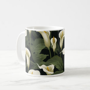 Caneca De Café Beleza Floral Incrível, Calla Lily Floral design