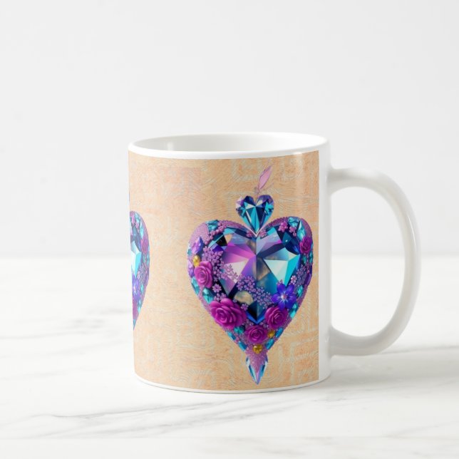 Caneca De Café Beleza florescente: Encantamento da Taça Floral (Direita)