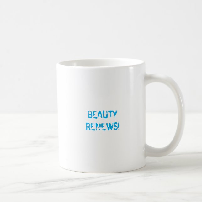 Caneca De Café Beleza Renova Grafite Azul Claro Bruto (Direita)