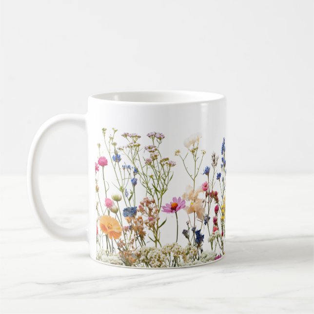 Caneca De Café Beleza Simples Natureza Selvagem Elegante (Esquerda)