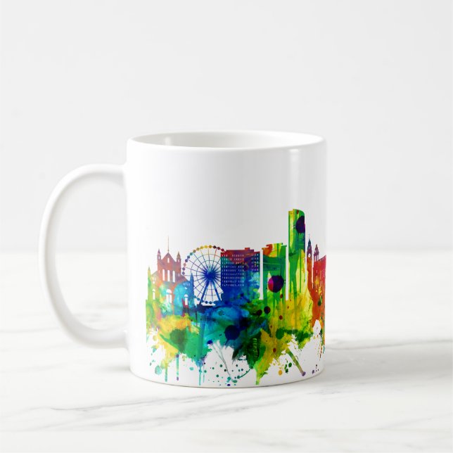 Caneca De Café Belfast Norte Ireland Skyline (Esquerda)
