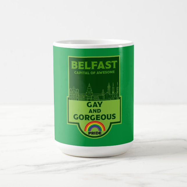 Caneca De Café Belfast Orgulho gay - Brighton Ireland LGBT - (Centro)
