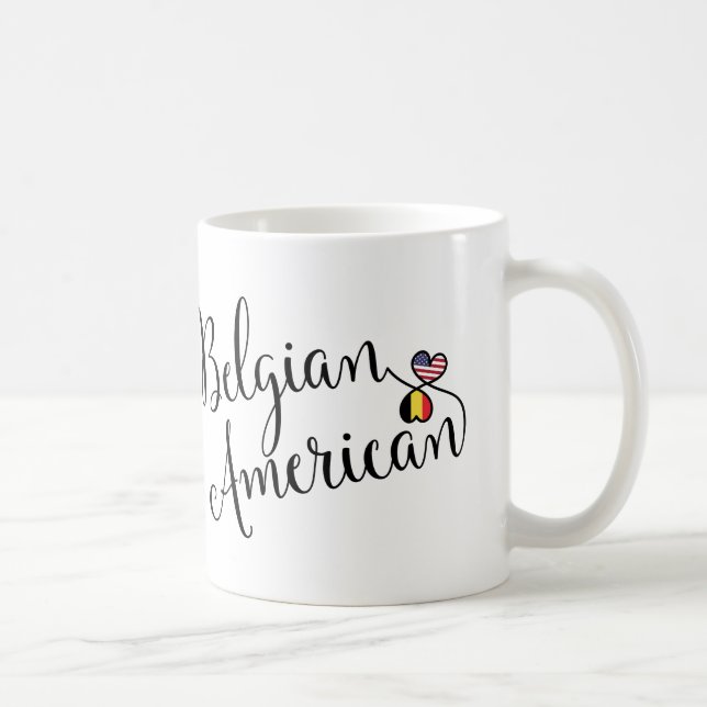 Caneca De Café Belga American Entwined Hearts Mug (Direita)