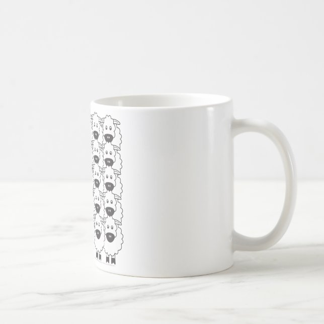 Caneca De Café Belga Malinois nos carneiros (Direita)