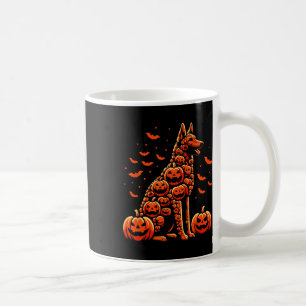 Caneca De Café Belga Malinois Pumpkin Jack O Lanterna Halloween