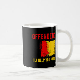 Caneca De Café Belga, Patriot Humor - Ofendido, vou ajudá-lo a fa