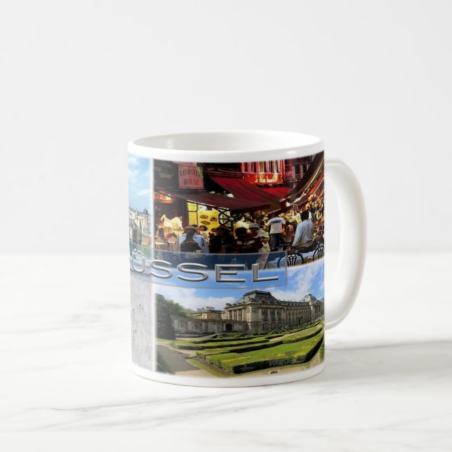 Caneca De Café Bélgica - Brüssel - (Frente Esquerda)