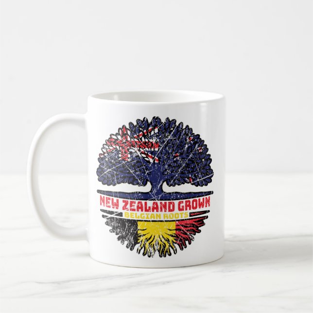 Caneca De Café Bélgica Nova Zelândia — Nova Zelândia — Árvore bel (Esquerda)