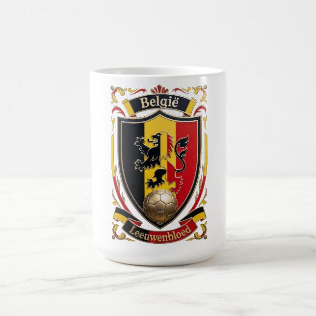 Caneca De Café Belgium Lion Spirit, Belgian Bravery Gift (Centro)