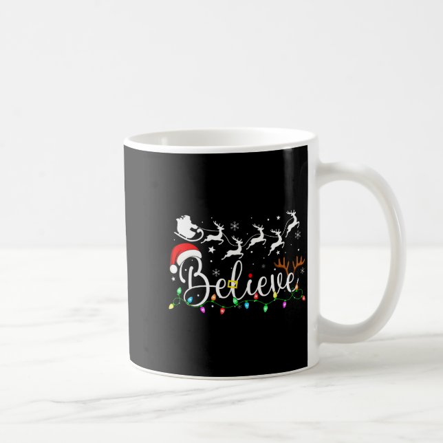 Caneca De Café Believe Santa Claus Believe Christmas Matching Paj (Direita)