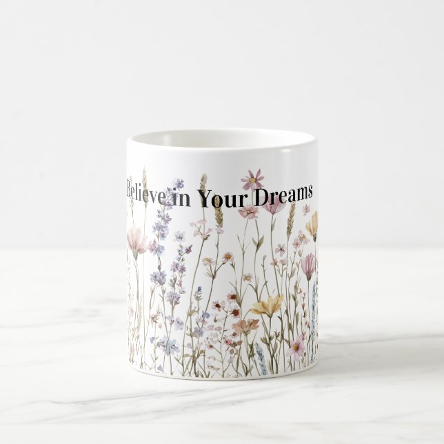 Caneca De Café Believe Wild Flowers (Centro)