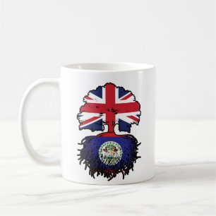 Caneca De Café Belize Belizian British Tree Roots Flag