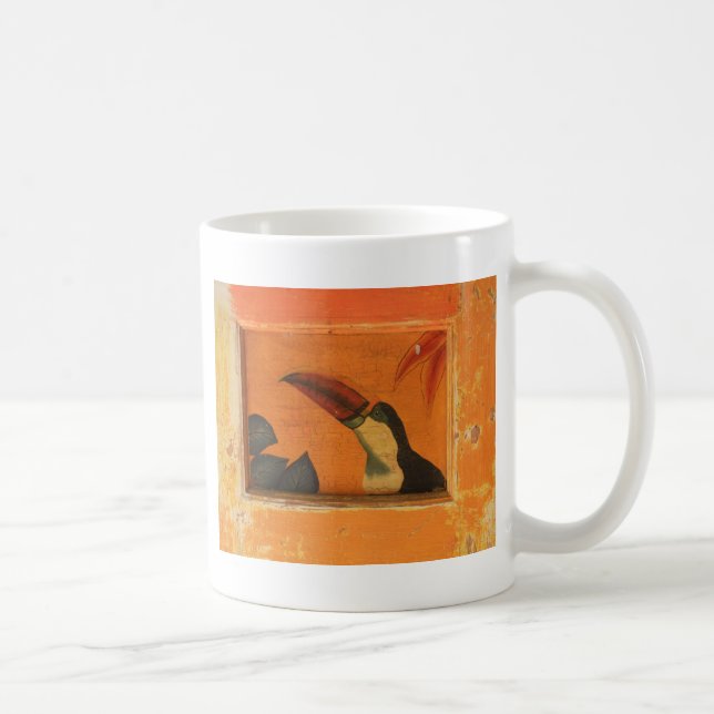 Caneca De Café Belize Toucan rústico 1 (Direita)