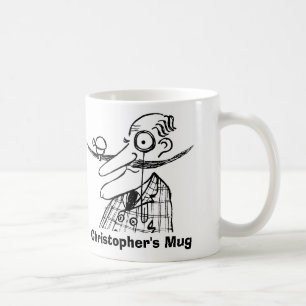 Caneca De Café Bell e bigode Bar de mão. Adicionar Escolha de No