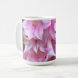 Caneca De Café Belladonna Amaryllis Lilies, Cor-de-Rosa