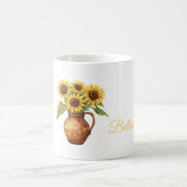 Caneca De Café Bellissima (beautiful) Sunflowers in Vase (Centro)