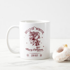 Caneca De Café Bells of Winter Vintage Christmas
