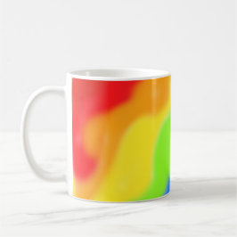 Caneca De Café Belo Abstrato Rainbow Design -