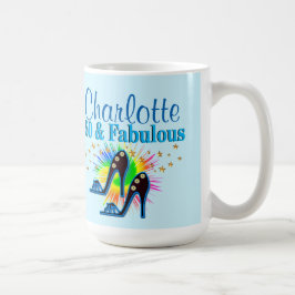 CANECA DE CAFÉ BELO AZUL PERSONALIZADO 50º ANIVERSÁRIO MUG