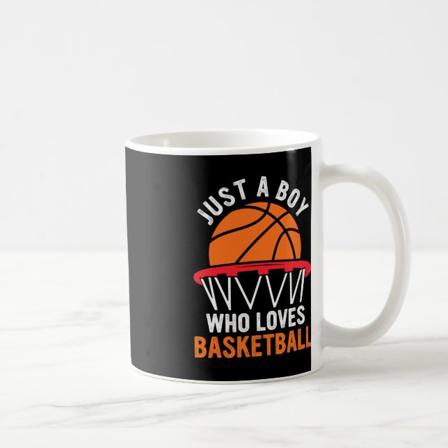 Caneca De Café Belo Basquete Para Meninos - Apenas Um Menino Que  (Direita)