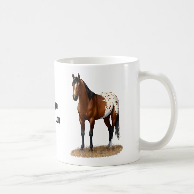 Caneca De Café Belo Cavalo Appaloosa de Bay (Direita)