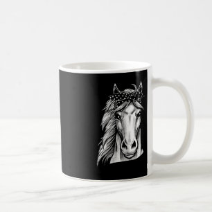 Caneca De Café Belo Cavalo Com Bandana Bolinhas Bonita - Mão