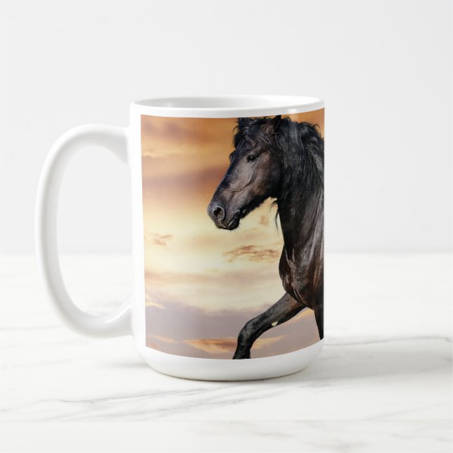 Caneca De Café Belo Cavalo Negro (Esquerda)